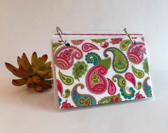 Index Card Binder 3 x 5 or 4 x 6, Index Card Holder, Personalized Flashcard Holder, Recipe Book, Laminated Note Card Binder, Blank Journal