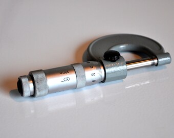 Old Soviet micrometer by Kalibr, URSS collectibles, Soviet collectibles, Soviet device, old calibrating tool, old precision tool