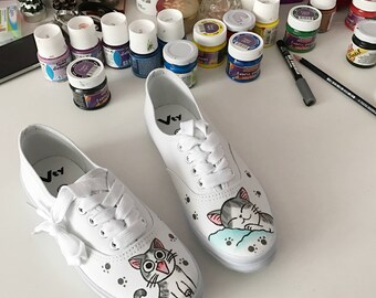 Kitty sneakers - Hand painted
