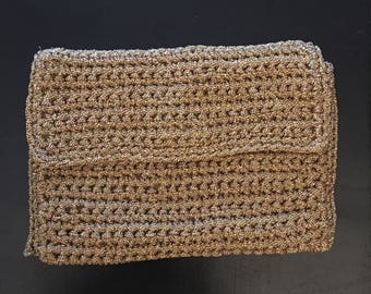 Vintage Walborg Gold Crotchet Clutch