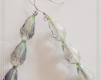 Green Teardrop Earrings