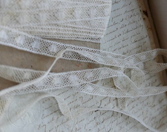 Antique Wedding Lace, French Lace Tape, Valenciennes Lace Trim, Vintage Wedding, Period Costume, Dolls & Bears NOS