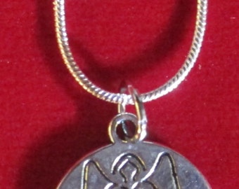 925 Sterling Silver Necklace with Guardian Angel for Happiness Pendant