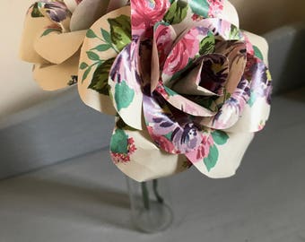 Handmade Paper Flowers Roses Floral Gift