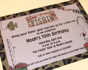 Fishing Birthday Invitations