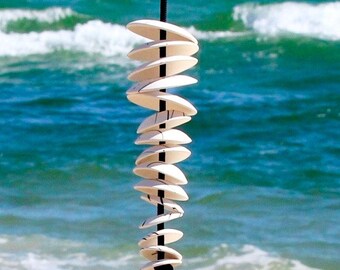 Wind chimes, garden sculpture, Custom Made, Ceramic and Pottery, garden decoration or home decor, home and living, outdoor and gardening