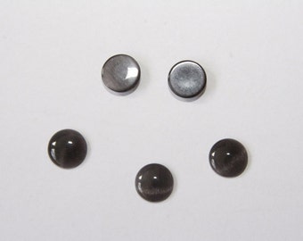 10PCs Cateye Cabochons / black / 10 mm C033