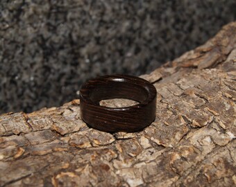 Wooden Ring Size 6 - Wenge wood ring, ready-made ring