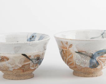 Handmade stoneware Bowl - Duo - small ceramic pottery tea