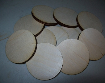 Unfinished Wooden Circles 4 inch tall x 5.2 mm thick, Pack of 25