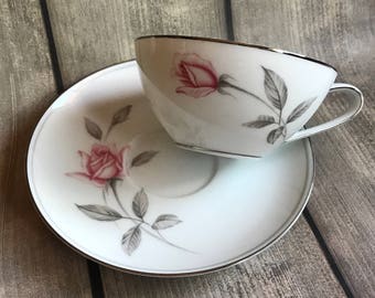 Noritake Rosemarie Teacup and Saucer