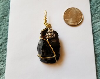 Snowflake Obsidian Pendant