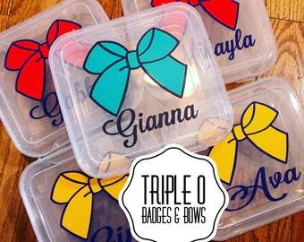 Single cheer bow storage box - perfect for your cheer bag!