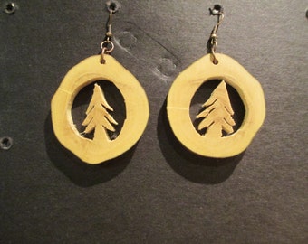Tree branch earrings.