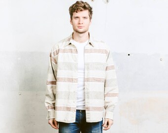 90s Aztec Shirt . Southwestern Jacket 90s Grunge Vintage Shirt Long Sleeve Button Up Oversized Shirt . size Extra Large XL
