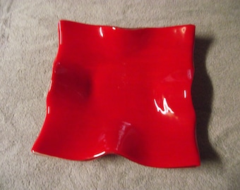 Large Fused Glass Serving Plate