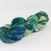Jacob Handspun Yarn, Northern Lights, Eco Friendly yarn, Wool Yarn, Worsted Weight Yarn, 2ply, Hand painted, eco friendly dye, green, blue