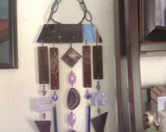 Purple Majesty Stained Glass Moble