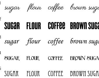 Kitchen Canister Decals