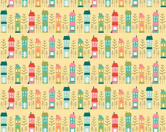 Riley Blake Designs Happy Home Yellow Fabric 1 yard