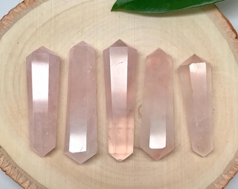 Rose Quartz Double Terminated Point | Double Point | Healing Wand #TP1
