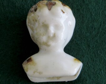 Antique China Doll Head Small Size White Porcelain Victorian Doll Head Vintage Frozen Charlotte Doll Head Antique Doll Head