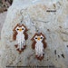 Native American Style Beaded Owl Earrings made by Kilikina