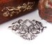 ANTIQUE SILVER * Double Medieval DRAGONS Stamping ~ Jewelry Findings ~ Oxidized Brass (C-1201)
