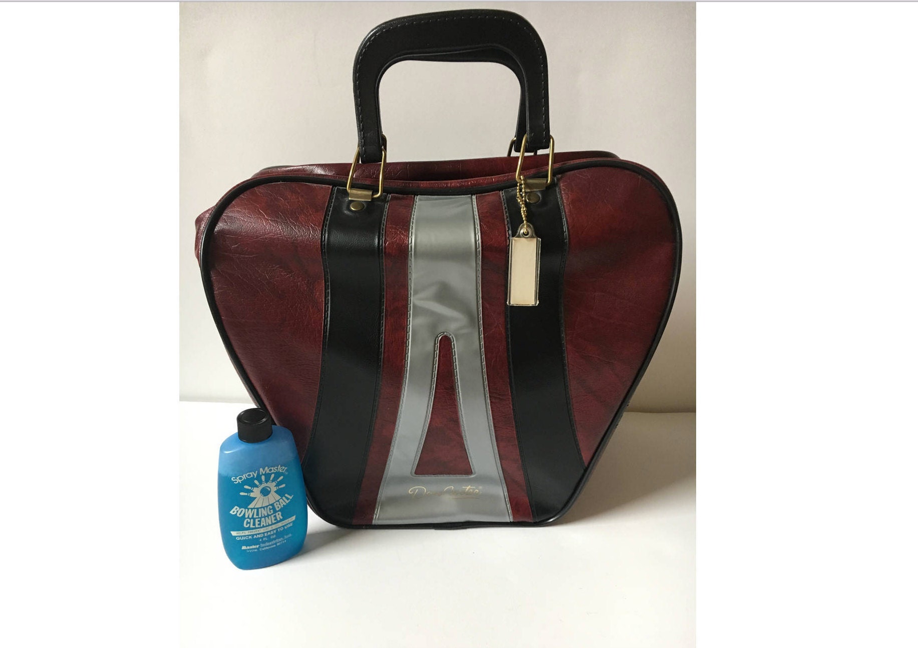 SALE Vintage Bowling bag Don Carter Burgundy bag Retro