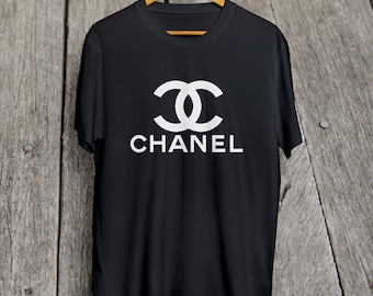 Coco Chanel Shirt Chanel T Shirt Chanel Inspired Short-Sleeve Unisex Black T-Shirt S - XXL