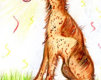 clip art celebration dog wearing party hat