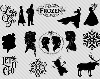 Disney's Frozen svg bundle, frozen clipart, frozen dxf, frozen svg cut files, frozen silhouette