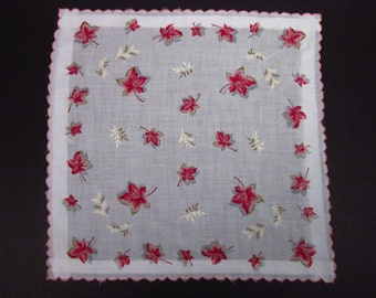 Vintage Handkerchief Autumn Leaves (vh164)