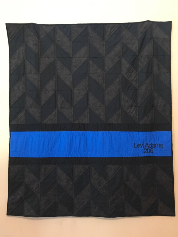 Thin Blue Line Quilt law enforcement police blanket memorial