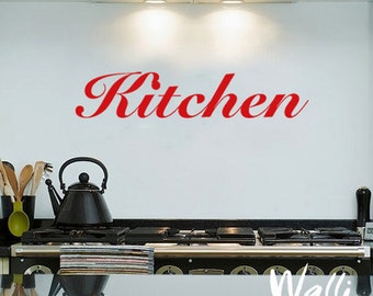Kitchen wall decal lettering