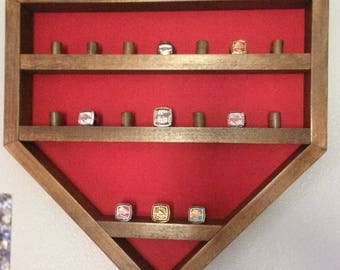 Home Plate Championship Ring Display Case