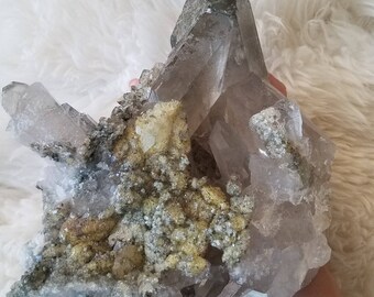 Lodolite and Quartz Cluster