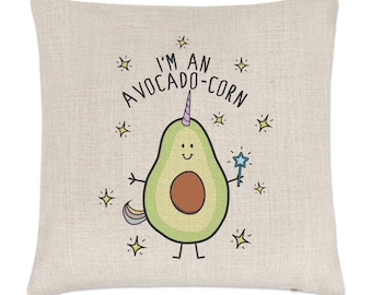 I'm An Avocadocorn Linen Cushion Cover