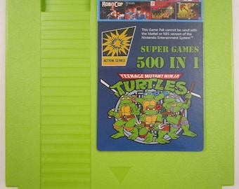 500 in 1 super games greens nes nintendo cartridge