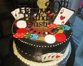 Casino cake topper | Etsy