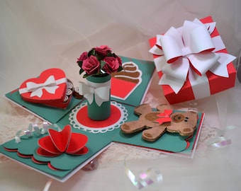 Valentine's Day Explosion Card DECORATIONS Cutting Project