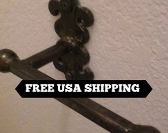 Toilet Paper Holder | Toilet tissue holder | TP Holder | Wrought Iron Decor | Bath | FleurDeLisJunkie | Euro toilet paper holder | Fixture
