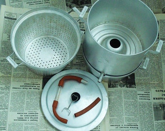 Vintage Aluminum Device for Boiling a Juice, Old Soviet Tool for Juice, Device for Making a Natural Juice, Collectable, Retro Kitchen Tool