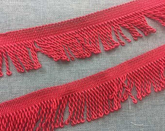 Ruby Red Twisted Fringe Tassel Ruby Red Christmas Fringe Trim Pillow Fringe Blanket Trim Tree Skirt Trim Table Cover Red Fringe