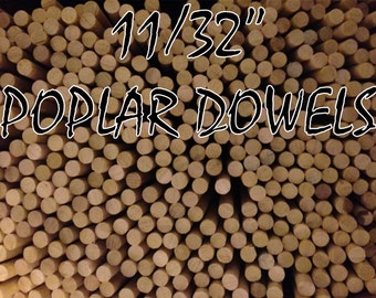 ON SALE --- 12 Arrow Shafts - 11/32" Poplar Shafts - Wood Archery - Perfect for Custom Arrows