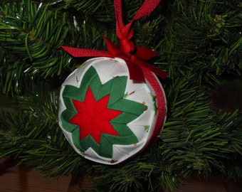 Quilted ball ornament