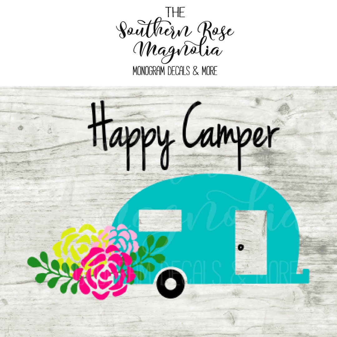 Download Happy Camper Decal Happy Camper Gift Happy Camper Vintage