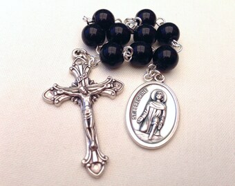 St Peregrine Chaplet, Patron saint of cancer sufferers, Gift for cancer patients, Nine bead chaplet