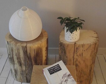 Table wood made from solid wood 3 logs
