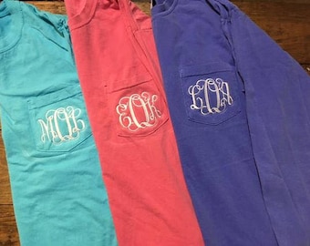Comfort Color Long Sleeve Pocket shirts